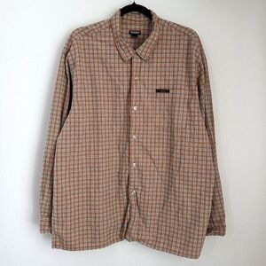 Vintage Polo Jeans Co. Ralph Lauren Plaid Button Down Shirt Mens L Long‎ Sleeve